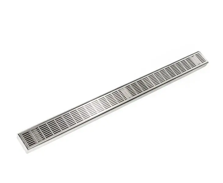 New 48" Satin Stainless Infinity Drain FXIG 6548 BK FX Series Complete Kit with Perforated Slotted Grate