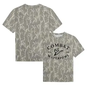 Combat Waterfowl Bottomland Camo Tee - Original Stretchy T-Shirt for Men, Hunting 3D Tee, Camo Shirt, T Shirt 3D Camo, Style T Shirt 3D Camo
