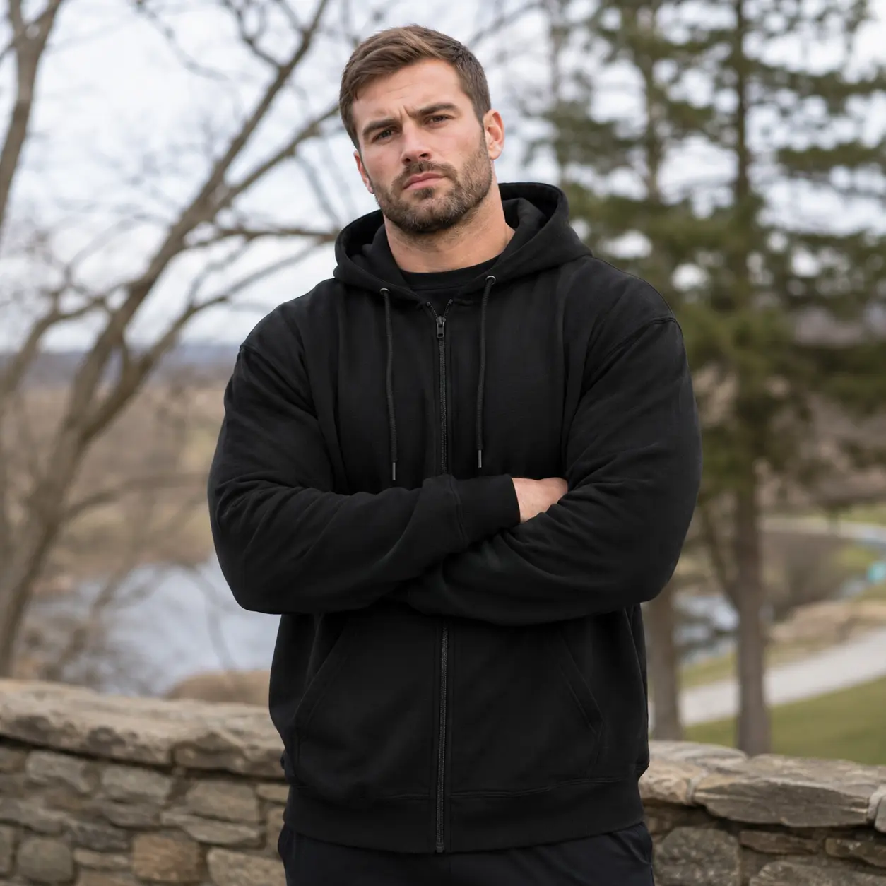 Big & Tall Heavyweight Full Zip Hoodie for Men | Extra Long Fleece Zip Up Sweatshirt with Deep Pockets | Warm Comfortable Outer Layer for Travel, Casual Wear, Outdoor Activities & Everyday Comfort