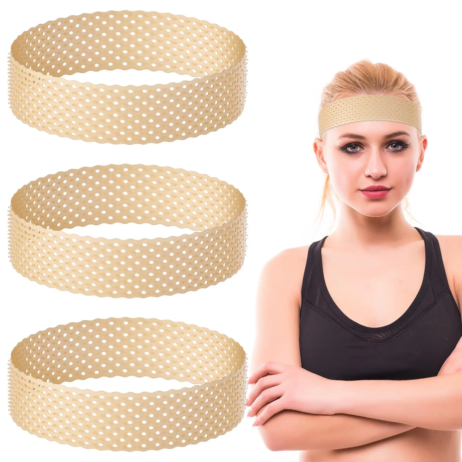 3pcs Silicone Wig Grip, Non-Slip Wig Band, Elastic Fixed Design, Sweat-Resistant, Suitable for Both Men & Women, Skin-Friendly, Elastic Headbands, Sweat Wicking Headband, Headbands for Wigs