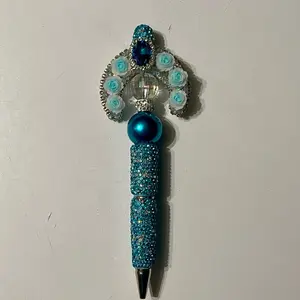 Sparkling Teal Dream Pen - Elegant Embellished Writing Instrument