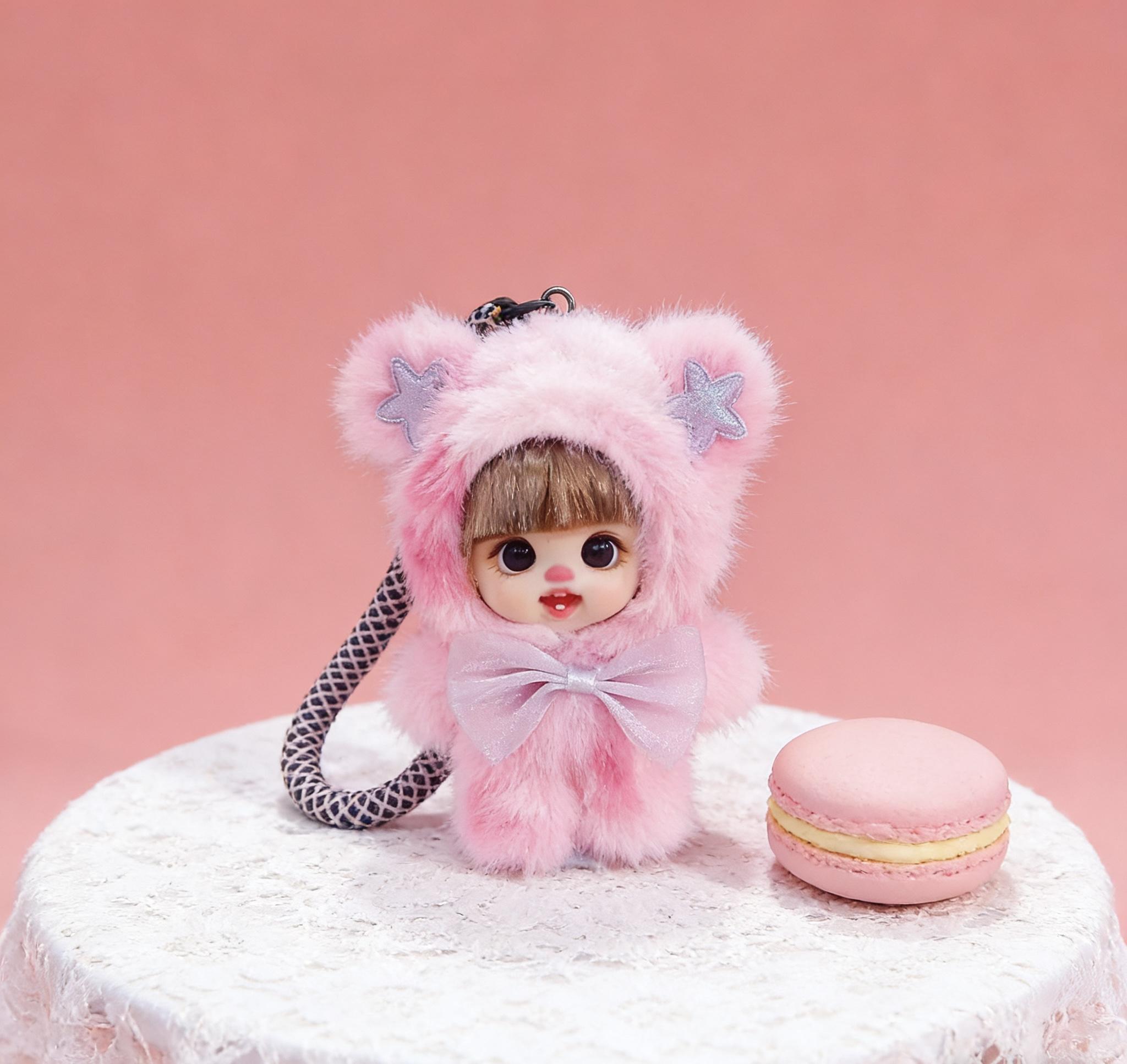 Lolifen Cute Bear Adorable Plush Doll Charms