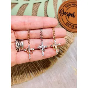 Cross Crown Necklace - Christian Necklace - Christian Jewelry - Christian Gift - Christian Apparel - Necklace - Cross Necklace - Jesus