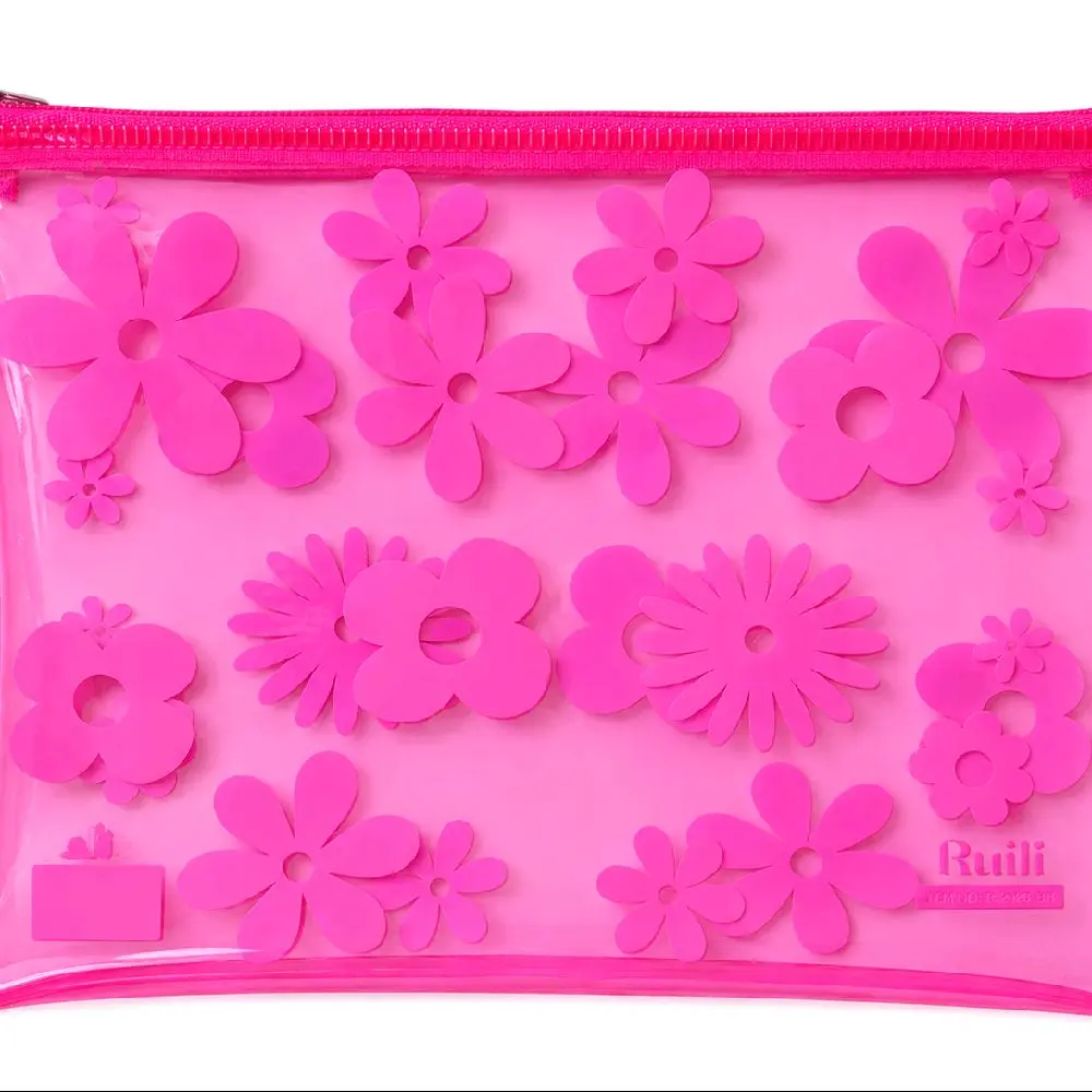 Cosmetic bag pink// cosmetiquera de flores rosada