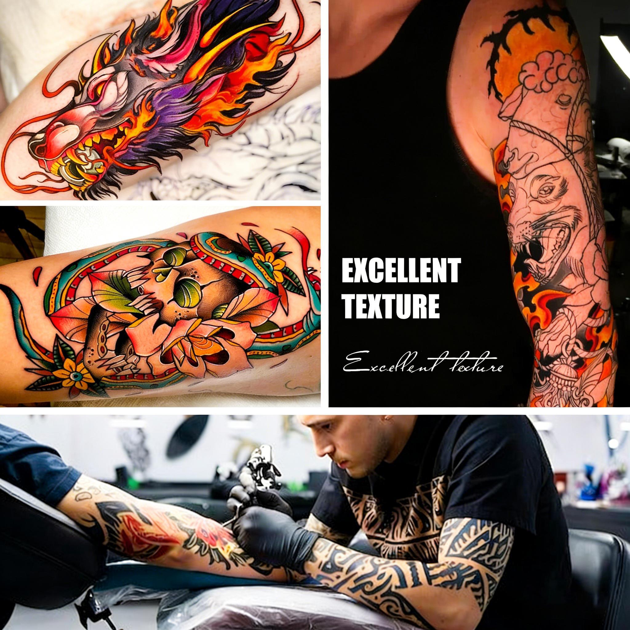 14-Color Vegan Prepared Tattoo Ink Set, 1oz Bottles, Fade-Resistant Vibrant, Smooth Consistency Supplies for Adult Artists, Multi-Style All Skin Types US-Popular Kit