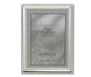 212 MAIN Traditional Heavy Gauge Steel Photo Frame - 4x5 in, Bead Border, Steel Plate Construction, for Baby Photos, Baby & Maternity Decor