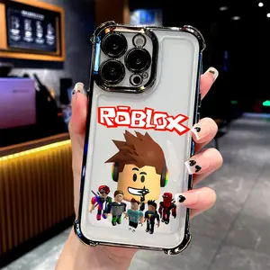 Fun game R-Robloxes Phone Case Suitable for iPhone 17 16e 16 15 14 13 12 11 Mini Pro Max Air X XR XSMAX 8 7 Plus Anti Fall Transparent Soft Back Cover