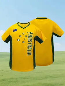 Men'S Australia Soccer Jerseys for Sports And Leisure, Trendy for Streetwear, Ideal for Competitions And Training Sessions. Sports Top