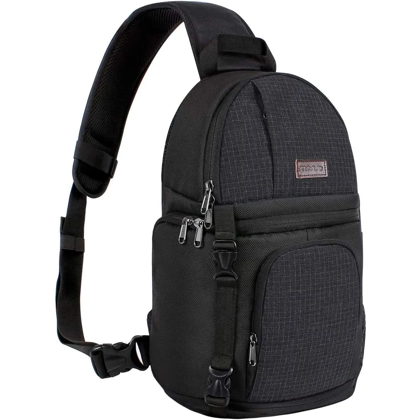 MOSISO Camera Sling Bag, Dslr/Slr/Mirrorless Camera Case Camera Backpack | Shockproof Photography Bag with Tripod Holder&Removable Modular Inserts Compatible with Canon/Nikon/Sony/Fuji, Black