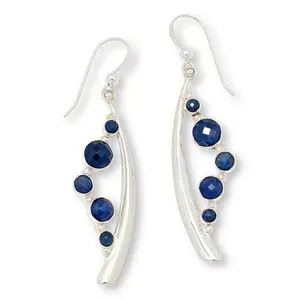 Mine Finds by Jay King Gallery Collection Sterling Silver Sapphire Earrings
