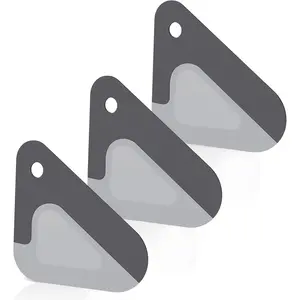 3 Pack 2-in-1 Kitchen Food Scraper, Heat Resistant Nylon Silicone Pot Pan Cleaning Scraper for Cast Iron Cookware