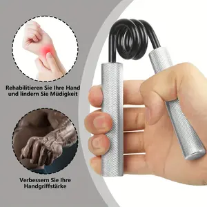 4 sets of aluminum alloy grip enhancers, heavy-duty metal handle with high resistance spring - forearm exercise and hand rehabilitation equipment, anti slip handle, non charging power modeRAIMENTRY