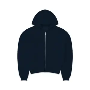 600 GSM 'Dark Navy' Zip-Up Hoodie