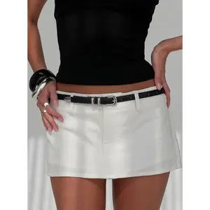 Night Changes Micro Faux Leather Belt Black