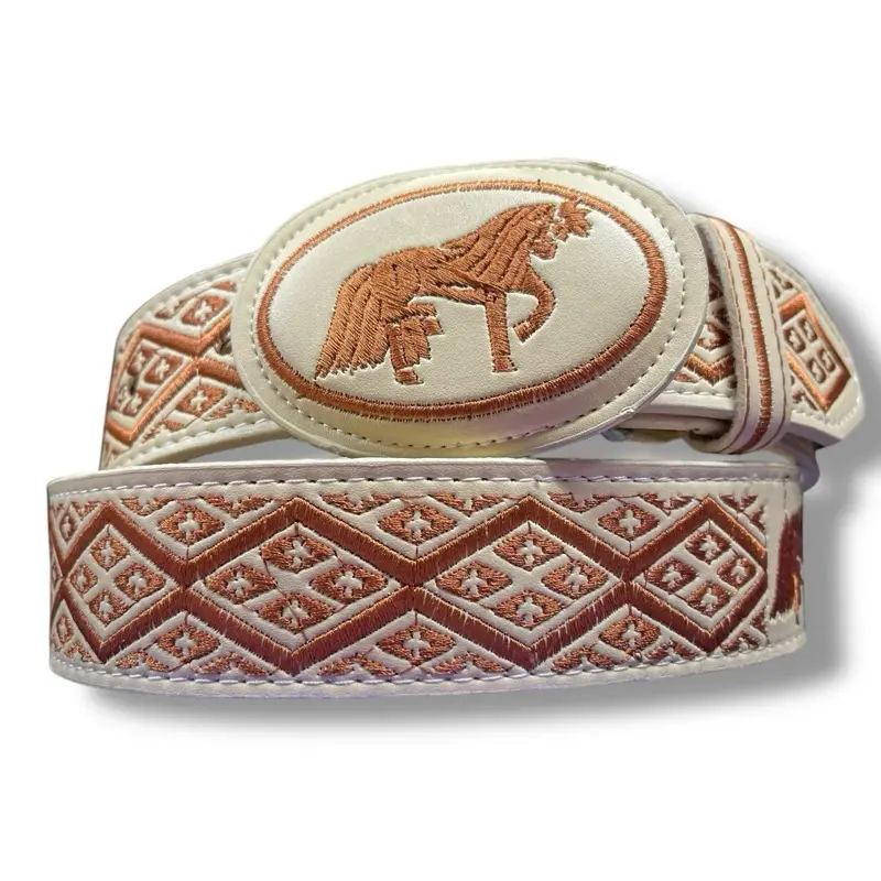 Mexican Embroidered Belt. Men’s Western Cowboy Belt. 1.5 Inch Genuine Leather Belt. Cinto Piteado Charro De Hombre. Cinto Bordado De Piel.