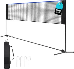 Portable Badminton Net, Height Adjustable Volleyball Net, Badminton Net with Carry Bag, Volleyball Net for Pool, BackyardGame Indoor Outdoor Use