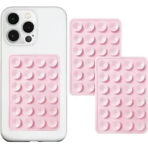 Silicone Suction Cup Phone Holder, Strong Grip Sticky Mobile Stand, Anti-Slip Handgrip for Selfies & Videos, 1pcs Back Adhesive Mount, Adhesive Cellphone Holder