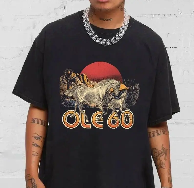 Vintage "60 Horses" Graphic Tee | Retro Equestrian Aesthetic T-Shirt | Heavyweight 100% Cotton Premium Top | Trendy Whimsical Relaxed Fit Apparel | Soft Unique Artistic Gift | Chic Urban Streetwear | Daily Outfit