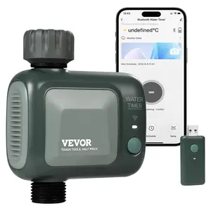 【DealsForYouDays】VEVOR WiFi Sprinkler Timer,  Single Outlet, Smart Hose Faucet Water Timer with Brass Inlet, APP Control via 2.4Ghz WiFi or Bluetooth, Voice Control with Alexa Google Assistant, IPX6 for Yard Watering
