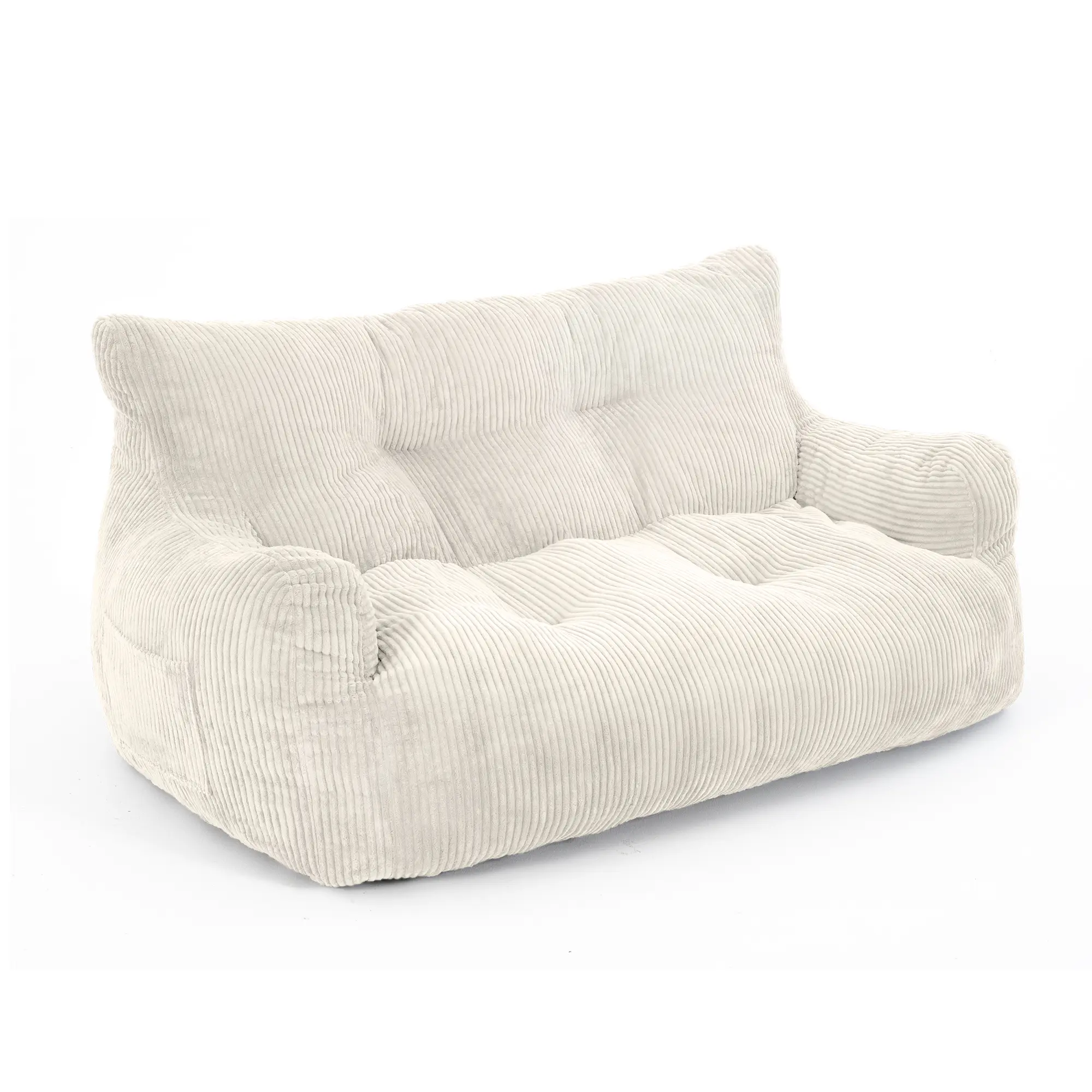 Pamapic Adult Corduroy Bean Bag Chair - Skin-Friendly Memory Foam Lounger, Corduroy Fabric Sofa, Expand & Shake Living Room Furniture for Bedroom Watch Parties, Room Decor Bedroom Decor Ideas, Full Armrests