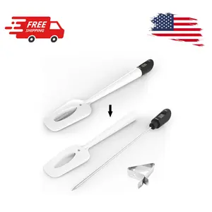 Digital Candy Thermometer Spatula Thermometer Meat Thermometer with Pot Clip & 9" Probe