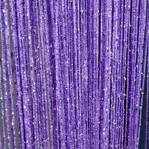 Decorative Door String Curtain Wall Panel Fringe Window Room Divider Blind Divider Tassel Screen Home 100x200centimete (Light Purple18)