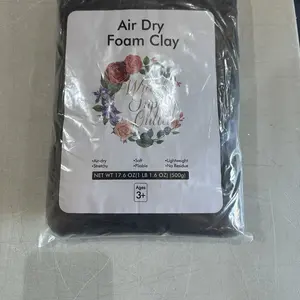 Air Dry Foam Clay 500g Bag Dark Grey