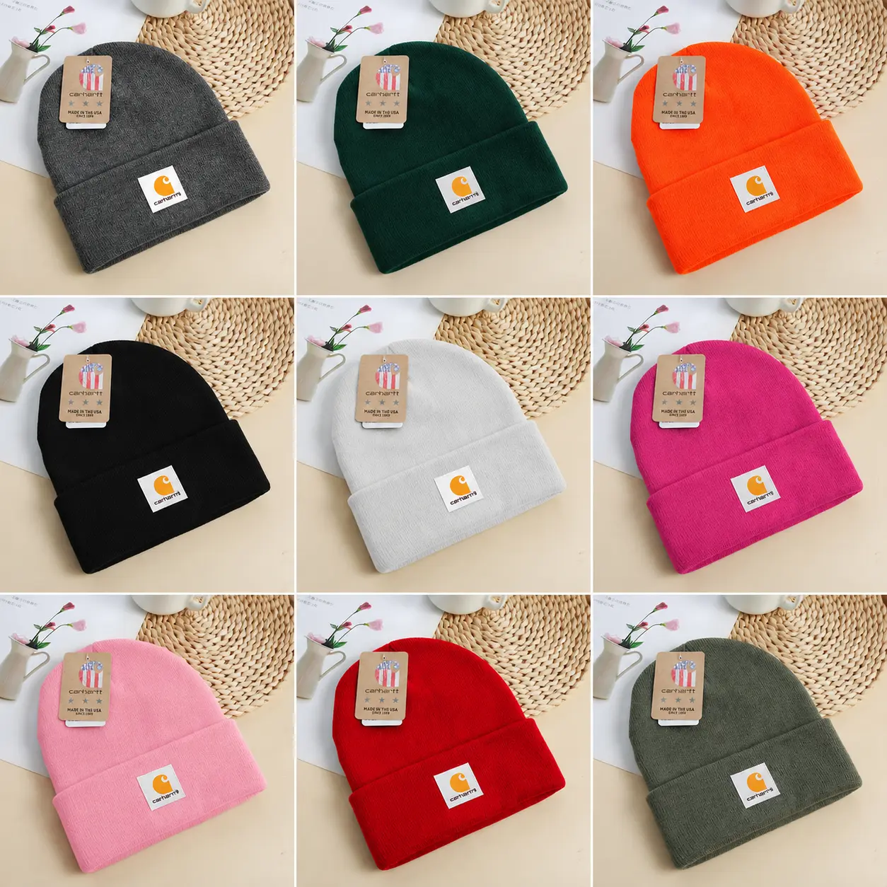 Carhartt A18 Classic Knit Beanie – Warm Winter Hat for Men Women, Cuffed Ribbed Design, Stretchy Comfortable Fit, Unisex Skull Cap, Outdoor Workwear Hat, Urban Streetwear, Casual Fashion Accessory, Cozy Cold Weather Headwear, Everyday Style