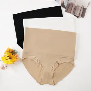 3/6 Pcs Women's High-Waisted Seamless Underwear,Classic Briefs Solid Color Panty for Year-Round Wear Womenswear Bridal Breathable & Comfortable Panties