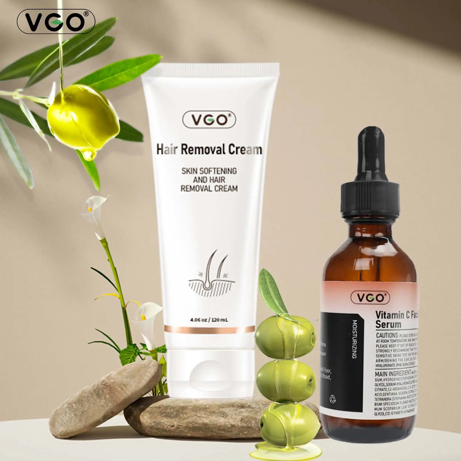 1pc Hair Removal Cream+1pc Serum 30ml