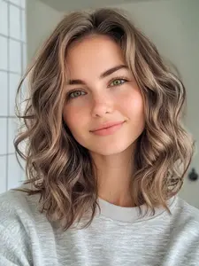 12" 16Inch Natural Weavy Brown Highlight Short Lace Front Wig Synthetic Fiber Hairpiece for Women Daily Wear 13x3 Transparent Lace Design Natural Looking Wigs