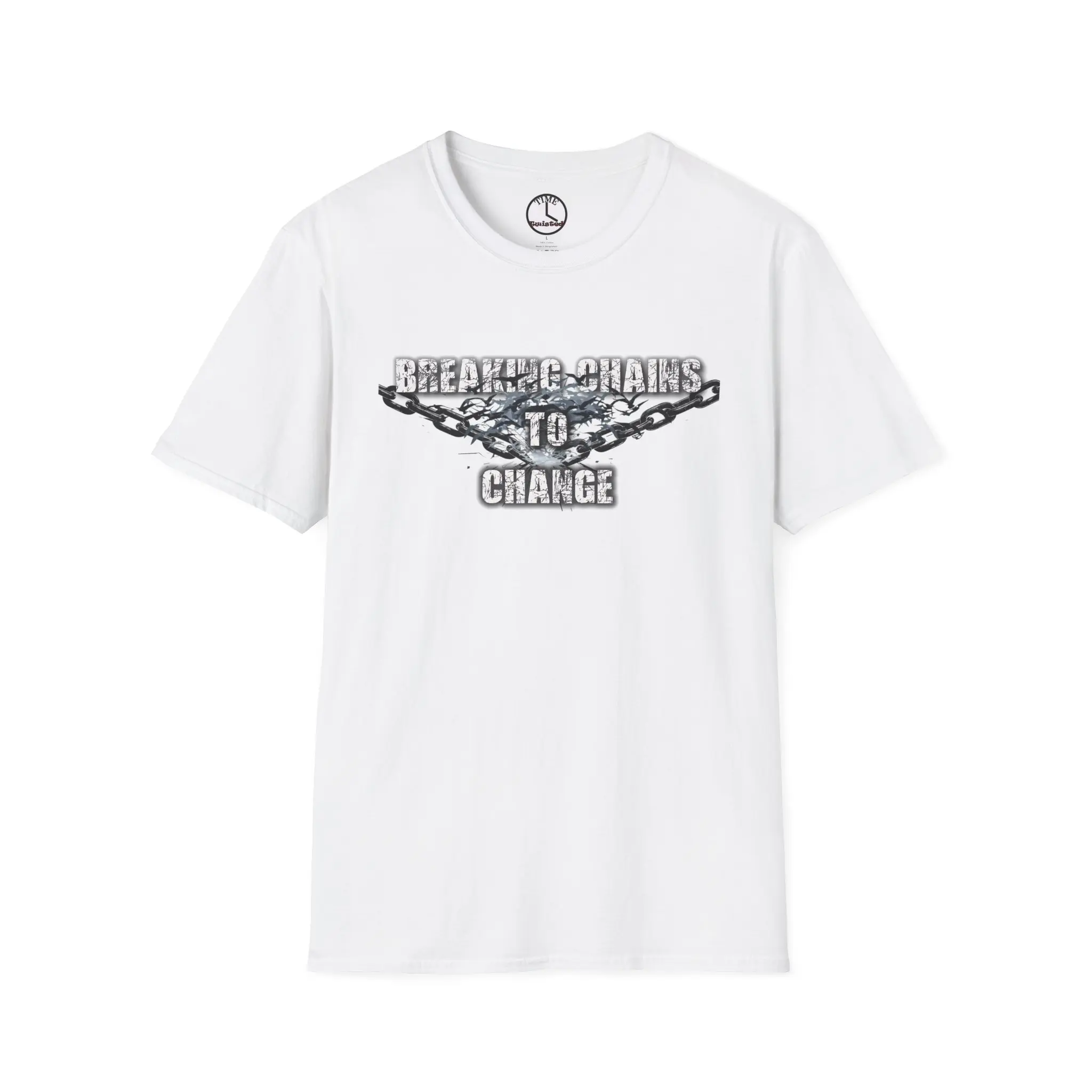 Breaking Chains to Change Unisex Softstyle T-Shirt, Podcast Merch, Recovery Gift, Tictoks Fan Shirt, Inspirational Tee