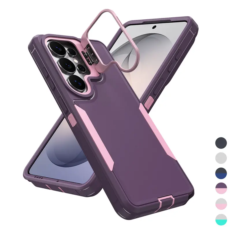 2-in-1 Military Grade Heavy Duty Rugged Shockproof Protective Case with Kickstand for Samsung Galaxy S26 Ultra, S25, S24, S23, S22 – Smartphone, Cellphone, Handheld Devices Protection Cover