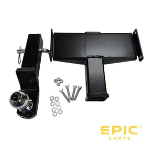 Trailer Hitch Tow Kit for EPIC E20, E60, E40, E40L, E40FL, E60L Golf Carts (with Step Plates Installed)