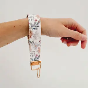 Wristlet Keychain Artist Made Watercolor "Softened"