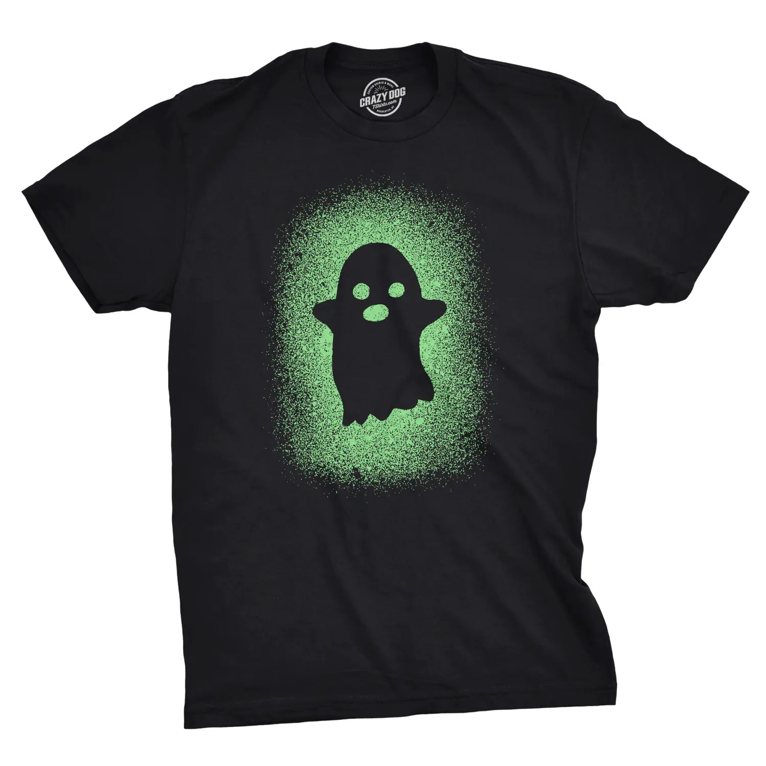 Glowing Ghost Glow In The Dark Shirt Scary Halloween T Shirt Cool Costume Tee Mens Funny T Shirts Cool Vintage Fashion T-Shirt Gift Classic Menswear Halloween Apparel for Men Novelty Tees for Guys Black