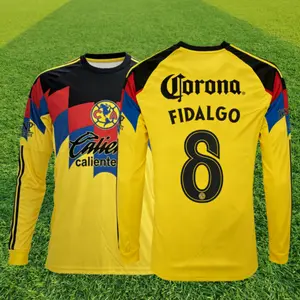 2526 Home Yellow Retro Long sleeves Jersey Football  Soccer Jerseys