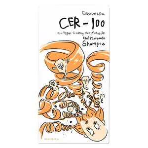 Elizavecca CER-100 Collagen Coating Hair A+ Muscle Hell-Tornado Shampoo 500ml - Hair Shampoo for Oily Scalp- Cleanser Cleansing