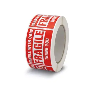 Fragile Warning Sticker, 250pcs/roll Self Adhesive Fragile Label for Moving, Storage, Packaging, Transportation