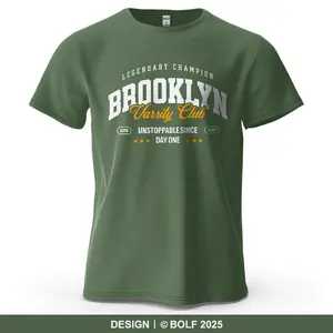Brooklyn Printed Men's T-Shirt 100% Cotton Oversized City Graphic Tees for Women Tops Tees Casual Streetwear