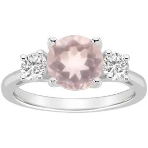 Affinity Gems Round 3-Stone Gemstone Ring, Sterling Silver