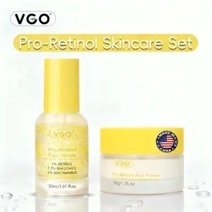 VGO Anti-Aging Serum with 1% Retinol 30 ml，VGO Retinol Serum for Face - 1% Retinol, 1.2% Bakuchiol & 3% Niacinamide - Gentle Yet Potent Formula for Sensitive Skin - Skincare Radiance Radiant