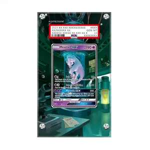 [Display Case]Pokemon Mewtwo GX 78/73 Tube Lab, Tube Shining Legends 082/072 - Extended Art Pokemon "PSA" Graded Card Display Case