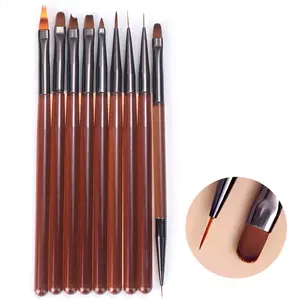 Double-ended Nail Art Brush Set, 9pcs/set Nail Art Painting Brush, Professional Nail Art Nail Care Tool, Nail Art Tools for Home & Salon Use