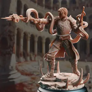 Human Magic Marksman - Cedric of Wildern 3D-Printed Resin Miniature, Character Figure Miniatures, DM Stash Home Decor Statue, 3D-Printed Resin Miniatures