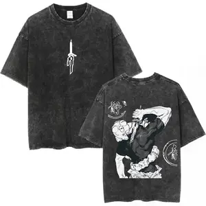 Toji vs Gojo Monochrome Tee – Silent Strike JJK Manga Graphic Shirt