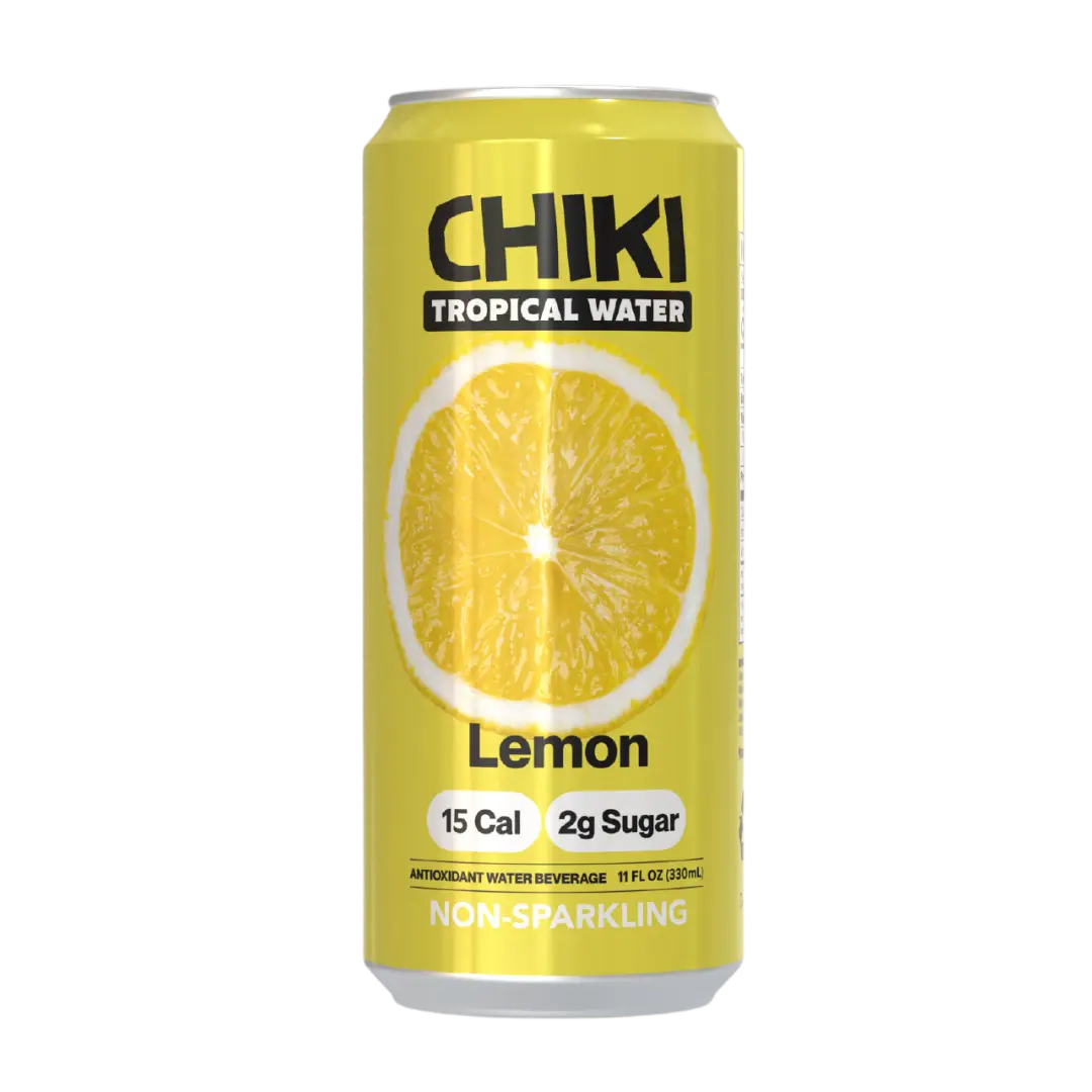 CHIKI Alkaline Water 6pack - Lemon - 2g Sugar, 15 Calories, Non-Sparkling Beverage filled with Mountain Alkaline Water Antioxidants; Hydrating, Refreshing, Light & Healthy Drink with clean ingredients