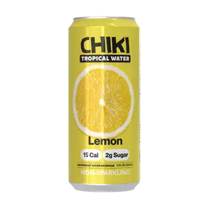 CHIKI Alkaline Water 12pack - Lemon - 2g Sugar, 15 Calories, Non-Sparkling Beverage filled with Mountain Alkaline Water Antioxidants; Hydrating, Refreshing, Light & Healthy Drink with clean ingredients