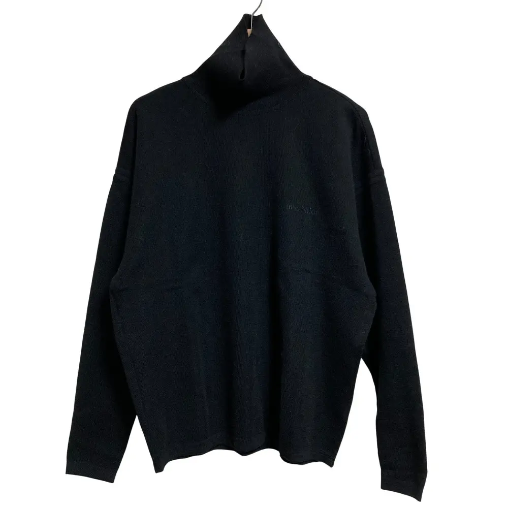 Pre-owned Chloé Wool Small Leather Goods Miss Chloe Logo Embroidered Turtleneck Sweater