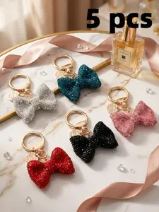 Mother & Child Multicolor Bow Keychains, Perfect for Women and Kids, Ideal for Bag Charms, Car Keys, Phone Chains, Holiday Surprise Gift